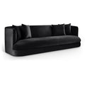  Manufacturer Color_Black -- Alder 93.5" Black Velvet Upholstered Sofa IMAGE 1