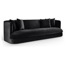  Manufacturer Color_Black -- Alder 93.5" Black Velvet Upholstered Sofa IMAGE 1