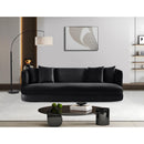  Manufacturer Color_Black -- Alder 93.5" Black Velvet Upholstered Sofa IMAGE 2