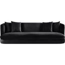 Meridian Alder Black Velvet Sofa IMAGE 3
