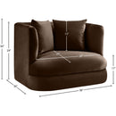 Meridian Alder Brown Velvet Chair IMAGE 16