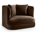  Manufacturer Color_Brown -- Alder Brown Velvet Upholstered Chair IMAGE 1