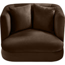  Manufacturer Color_Brown -- Alder Brown Velvet Upholstered Chair IMAGE 4
