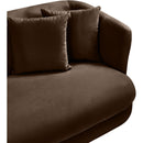 Meridian Alder Brown Velvet Chair IMAGE 9