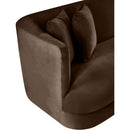Meridian Alder Brown Velvet Loveseat IMAGE 10
