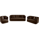  Manufacturer Color_Brown -- Alder 66" Brown Velvet Upholstered Loveseat IMAGE 12
