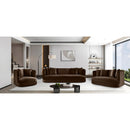  Manufacturer Color_Brown -- Alder 66" Brown Velvet Upholstered Loveseat IMAGE 14