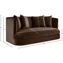  Manufacturer Color_Brown -- Alder 66" Brown Velvet Upholstered Loveseat IMAGE 16