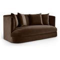  Manufacturer Color_Brown -- Alder 66" Brown Velvet Upholstered Loveseat IMAGE 1
