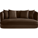  Manufacturer Color_Brown -- Alder 66" Brown Velvet Upholstered Loveseat IMAGE 3