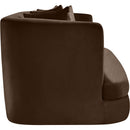  Manufacturer Color_Brown -- Alder 66" Brown Velvet Upholstered Loveseat IMAGE 7