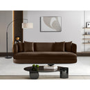  Manufacturer Color_Brown -- Alder 93.5" Brown Velvet Upholstered Sofa IMAGE 2