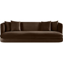  Manufacturer Color_Brown -- Alder 93.5" Brown Velvet Upholstered Sofa IMAGE 3