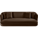  Manufacturer Color_Brown -- Alder 93.5" Brown Velvet Upholstered Sofa IMAGE 4