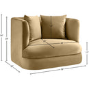  Manufacturer Color_Camel -- Alder Camel Velvet Upholstered Chair IMAGE 16