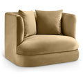  Manufacturer Color_Camel -- Alder Camel Velvet Upholstered Chair IMAGE 1