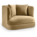  Manufacturer Color_Camel -- Alder Camel Velvet Upholstered Chair IMAGE 1