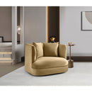  Manufacturer Color_Camel -- Alder Camel Velvet Upholstered Chair IMAGE 2