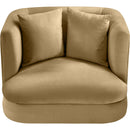  Manufacturer Color_Camel -- Alder Camel Velvet Upholstered Chair IMAGE 4