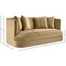  Manufacturer Color_Camel -- Alder 66" Camel Velvet Upholstered Loveseat IMAGE 16