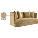  Manufacturer Color_Camel -- Alder 66" Camel Velvet Upholstered Loveseat IMAGE 17