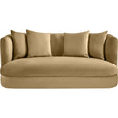  Manufacturer Color_Camel -- Alder 66" Camel Velvet Upholstered Loveseat IMAGE 3