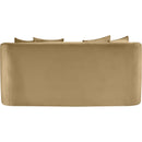 Meridian Alder Camel Velvet Loveseat IMAGE 5