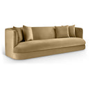  Manufacturer Color_Camel -- Alder 93.5" Camel Velvet Upholstered Sofa IMAGE 1