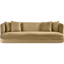  Manufacturer Color_Camel -- Alder 93.5" Camel Velvet Upholstered Sofa IMAGE 3