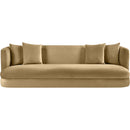 Meridian Alder Camel Velvet Sofa IMAGE 3