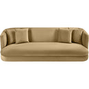  Manufacturer Color_Camel -- Alder 93.5" Camel Velvet Upholstered Sofa IMAGE 4