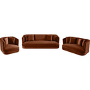 Manufacturer Color_Cognac -- Alder Cognac Velvet Upholstered Chair IMAGE 12