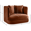  Manufacturer Color_Cognac -- Alder Cognac Velvet Upholstered Chair IMAGE 16