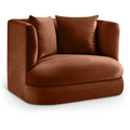  Manufacturer Color_Cognac -- Alder Cognac Velvet Upholstered Chair IMAGE 1