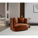  Manufacturer Color_Cognac -- Alder Cognac Velvet Upholstered Chair IMAGE 2