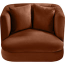  Manufacturer Color_Cognac -- Alder Cognac Velvet Upholstered Chair IMAGE 4