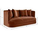  Manufacturer Color_Cognac -- Alder 66" Cognac Velvet Upholstered Loveseat IMAGE 16
