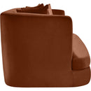 Meridian Alder Cognac Velvet Loveseat IMAGE 7
