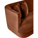 Meridian Alder Cognac Velvet Sofa IMAGE 10