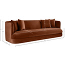  Manufacturer Color_Cognac -- Alder 93.5" Cognac Velvet Upholstered Sofa IMAGE 15