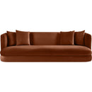  Manufacturer Color_Cognac -- Alder 93.5" Cognac Velvet Upholstered Sofa IMAGE 3