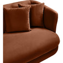 Meridian Alder Cognac Velvet Sofa IMAGE 9