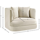  Manufacturer Color_Cream -- Alder Cream Velvet Upholstered Chair IMAGE 15