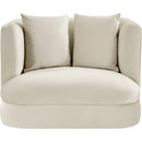  Manufacturer Color_Cream -- Alder Cream Velvet Upholstered Chair IMAGE 3