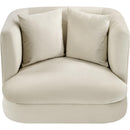  Manufacturer Color_Cream -- Alder Cream Velvet Upholstered Chair IMAGE 4