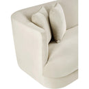  Manufacturer Color_Cream -- Alder 66" Cream Velvet Upholstered Loveseat IMAGE 10