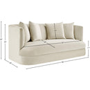  Manufacturer Color_Cream -- Alder 66" Cream Velvet Upholstered Loveseat IMAGE 15