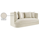 Manufacturer Color_Cream -- Alder 66" Cream Velvet Upholstered Loveseat IMAGE 16