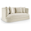  Manufacturer Color_Cream -- Alder 66" Cream Velvet Upholstered Loveseat IMAGE 1
