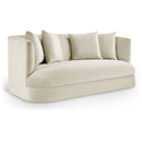 Meridian Alder Cream Velvet Loveseat IMAGE 1